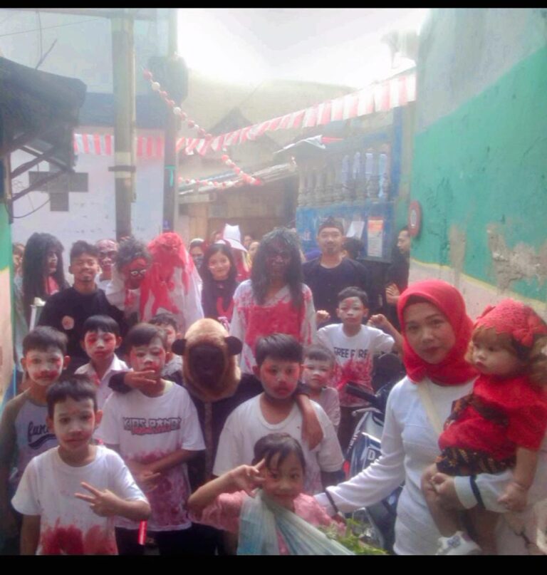 Ilustrasi : orangtua ikut berlomba dengan anak